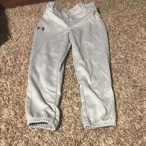 Under Armour Gray Sweatpants for Active Comfort (baseball pants )